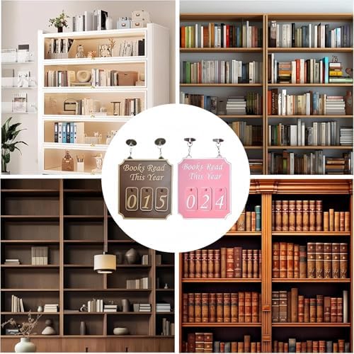 Hanging Bookshelf Counter Bookish Decor for Book Lovers Pink
