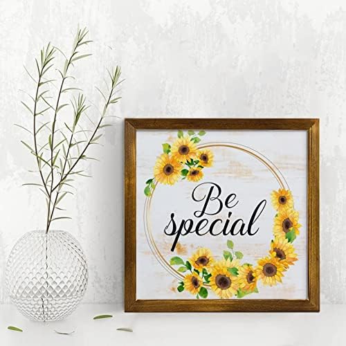 Floral Wreath Decorative Wood Sign 12x12 Inch