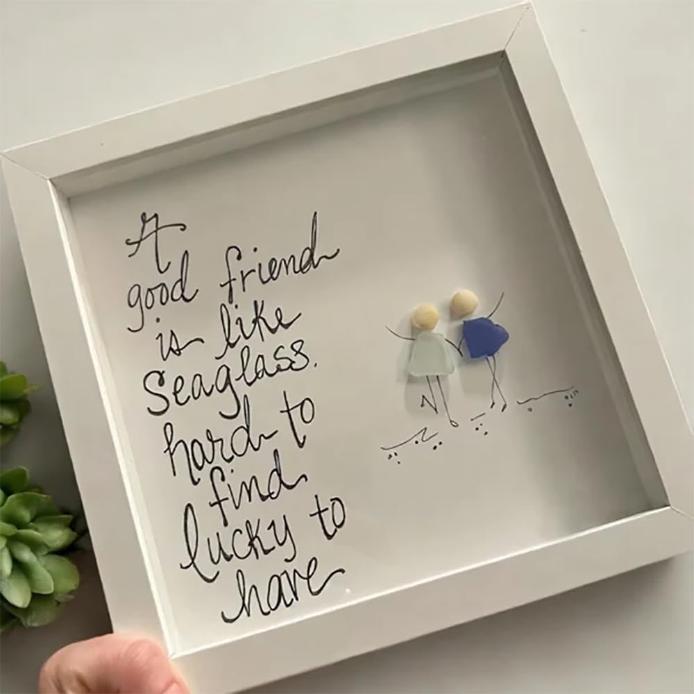 CQSVUJ Friendship Sea Glass Wall Art Decor