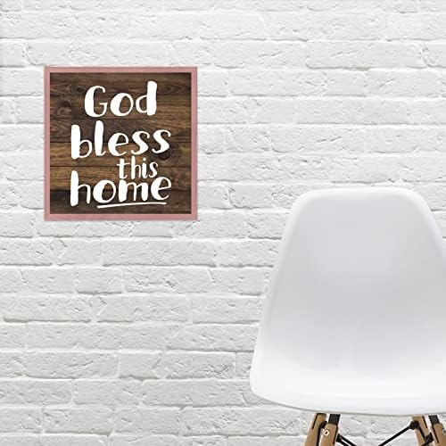 12 x 12 Rustic Wood Wall Decor Sign - Light Pink