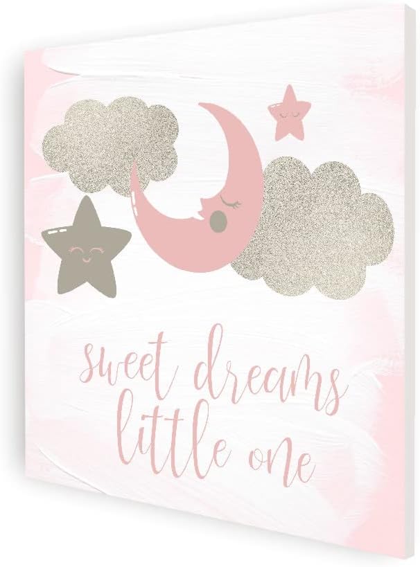 Sweet Dreams Little One Pink Wall Decor Sign 12x12