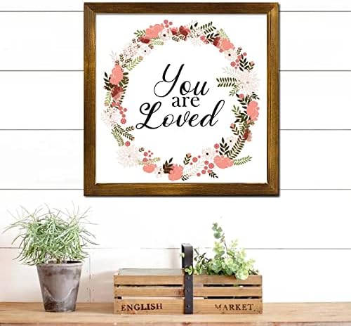 Farmhouse Rustic Wood Frame Sign You Are Loved