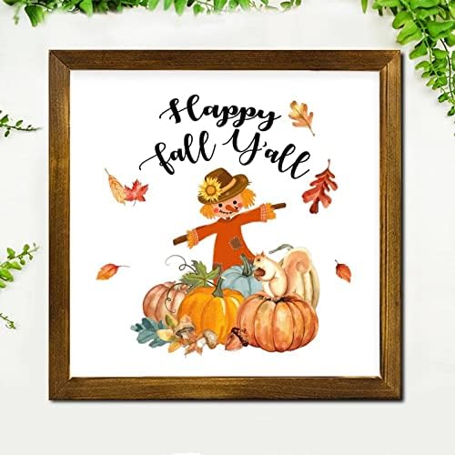 Thanksgiving Autumn Pumpkin Wood Framed Sign