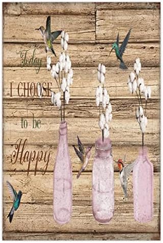 Today I Choose to Be Happy Wall Art Sign 12x18 Inch