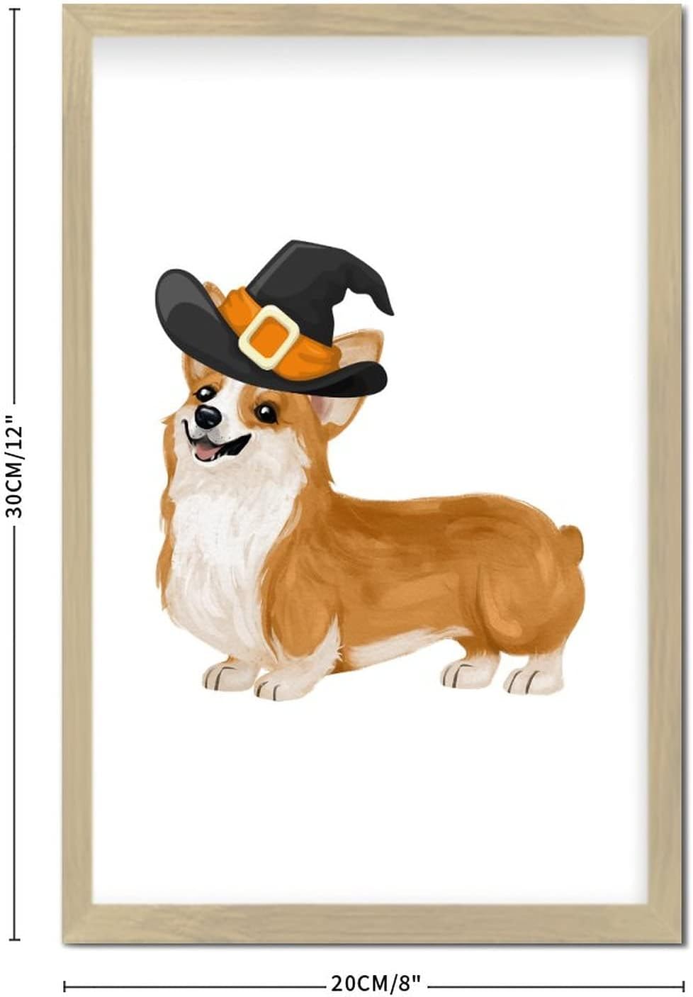 Watercolor Halloween Dog Wooden Wall Plaque