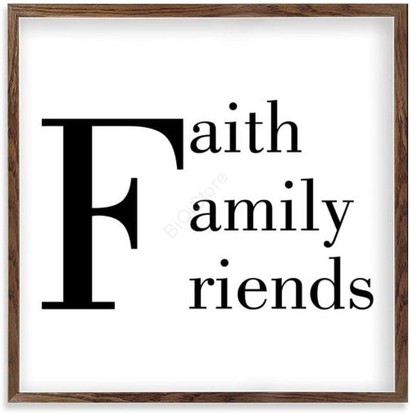 Framed Wood Sign with Rustic Farmhouse Design 12x12