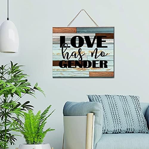 Love Has No Gender Wall Art 10x12 Inch Wood Plaque