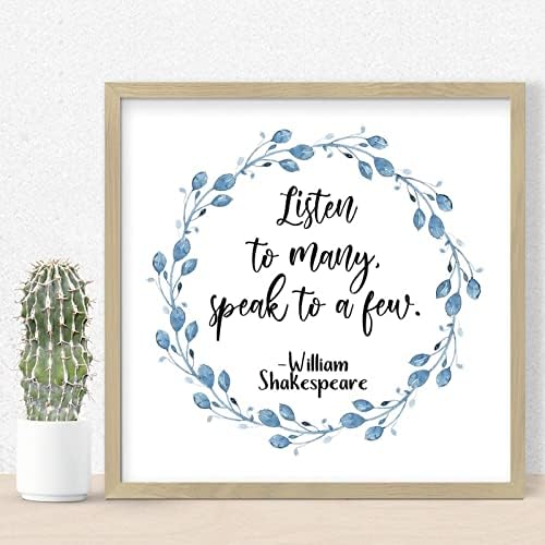 Wood Framed Motivational Quotes Sign 12x12in