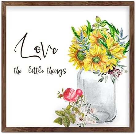 Modern Wall Decoration Framed Wooden Sign 12x12