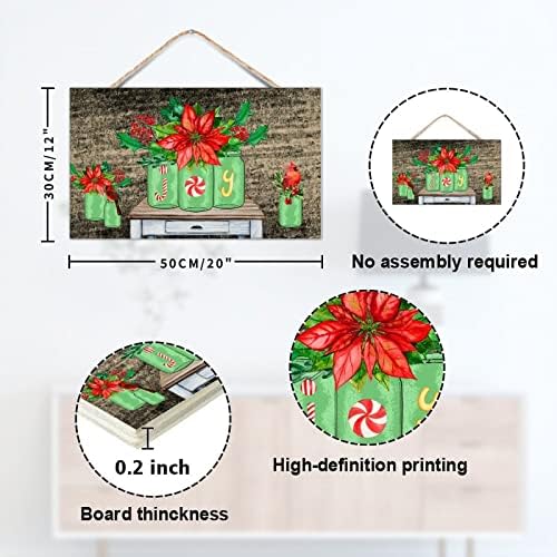 TEANFUN Christmas Hanging Sign Wall Pediment