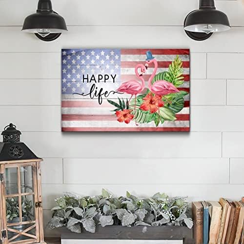 American Patriotic Memorial Day Wooden Plaque 12x16in