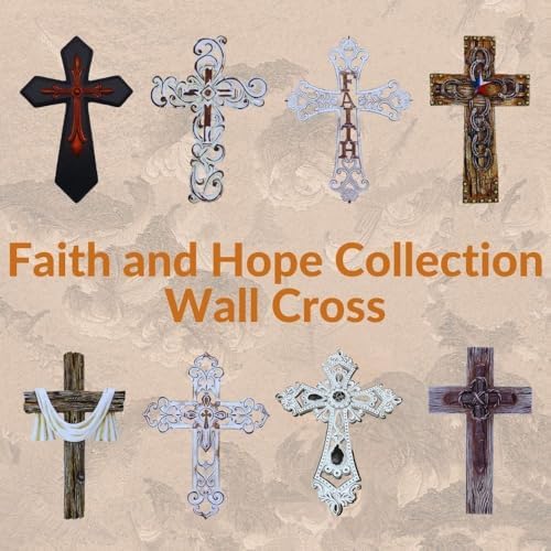 Comfy Hour Faith and Hope Hollow Turquoise Wall Cross