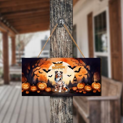 Mummy Miniature American Shepherd Halloween Wall Decor
