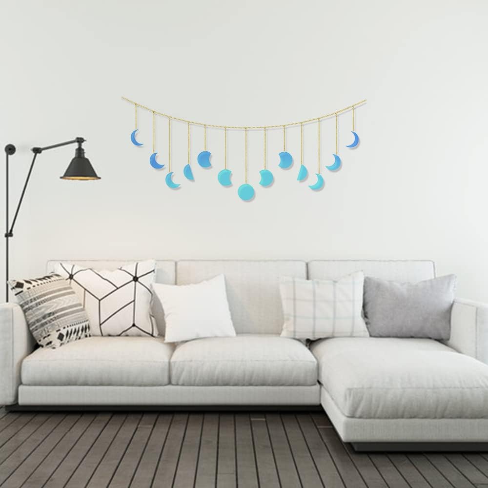 Smartmak Moon Phase Wall Hanging Art Ornaments