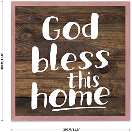 12 x 12 Rustic Wood Wall Decor Sign - Light Pink