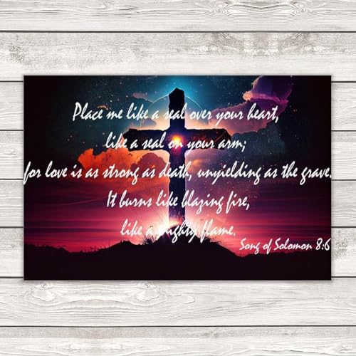 Place Me Like A Seal Over Your Heart Wooden Plaque Sign