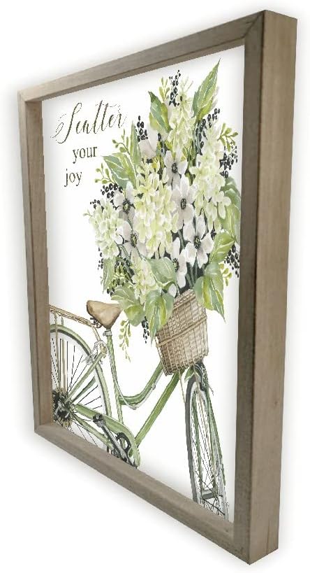 Scatter Your Joy Bike With Flower Basket Wall Decor Sign