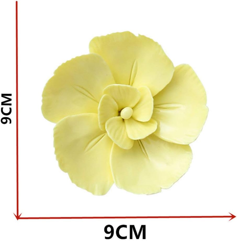 BESPORTBLE 3D Ceramic Phalaenopsis Wall Decor