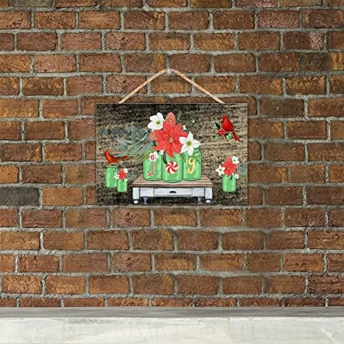 TEANFUN Christmas Wall Hanging Sign 8x12 Inch