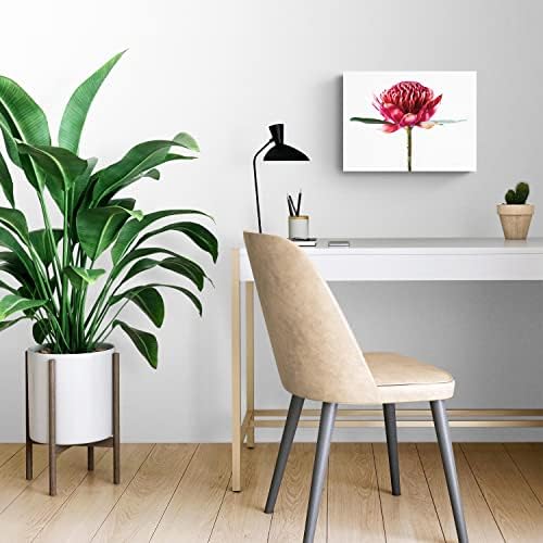 Waratah Flower Wood Plaque 12x16 Wall Decor