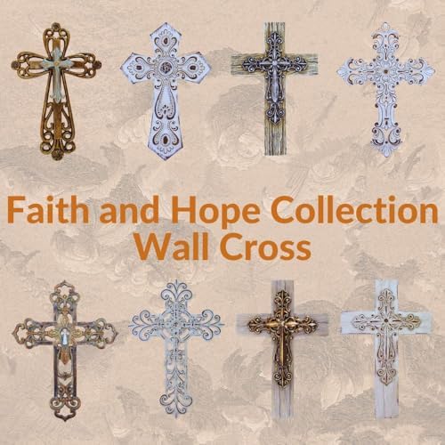 Comfy Hour Faith and Hope Hollow Turquoise Wall Cross