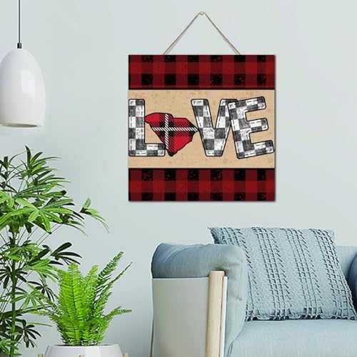 Love SOUTH CAROLINA Personalized Wood Plank Wall Sign