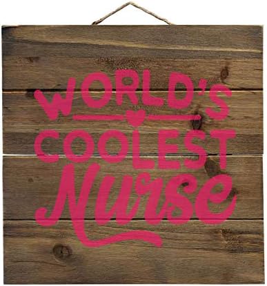 DistinctInk Worlds Coolest Nurse Hot Pink Wall Art