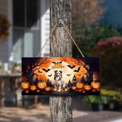 Mummy Miniature American Shepherd Halloween Wall Decor