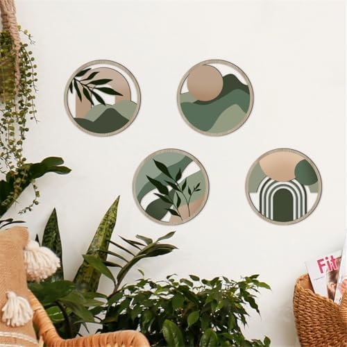 Price Xes Boho Wall Decor 4 Pcs Round Wall Art