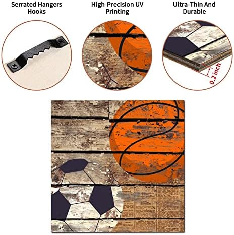 Wooden Basketball Wall Plaque Sport Theme Decor