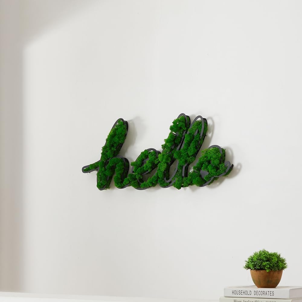 ETICIAN Moss Letter Signs Wall Art Decor