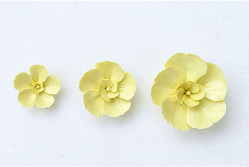 BESPORTBLE 3D Ceramic Phalaenopsis Wall Decor