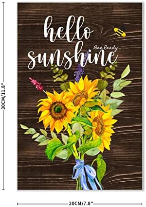 Hello Sunshine Rustic Wood Wall Decor 8x12 Inch