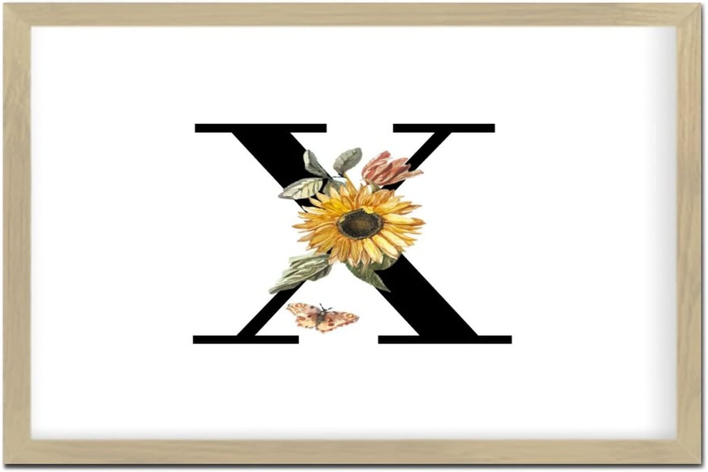 Nintydays Farmhouse Wood Framed Printed Sign X Wall Decor 8x12
