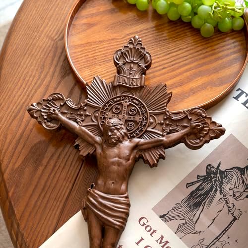 BGCOPPER Saint Benedict Wall Cross Decor 10 Inch