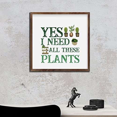 Inspirational Plant Lover Wall Art Sign 12x12in