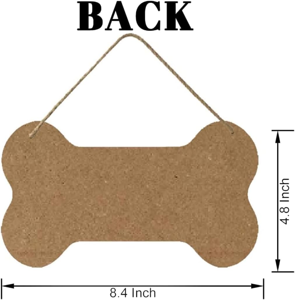 Personalized Dog Bone Wood Sign with Custom Name or Image
