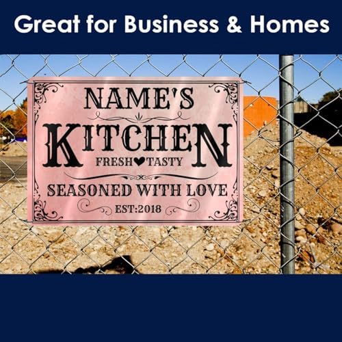 Personalized Kitchen Wall Sign with Custom Name