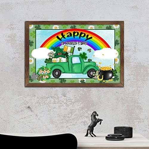 Personalized Wooden Wall Sign St Patricks Day Green Shamrock Decor