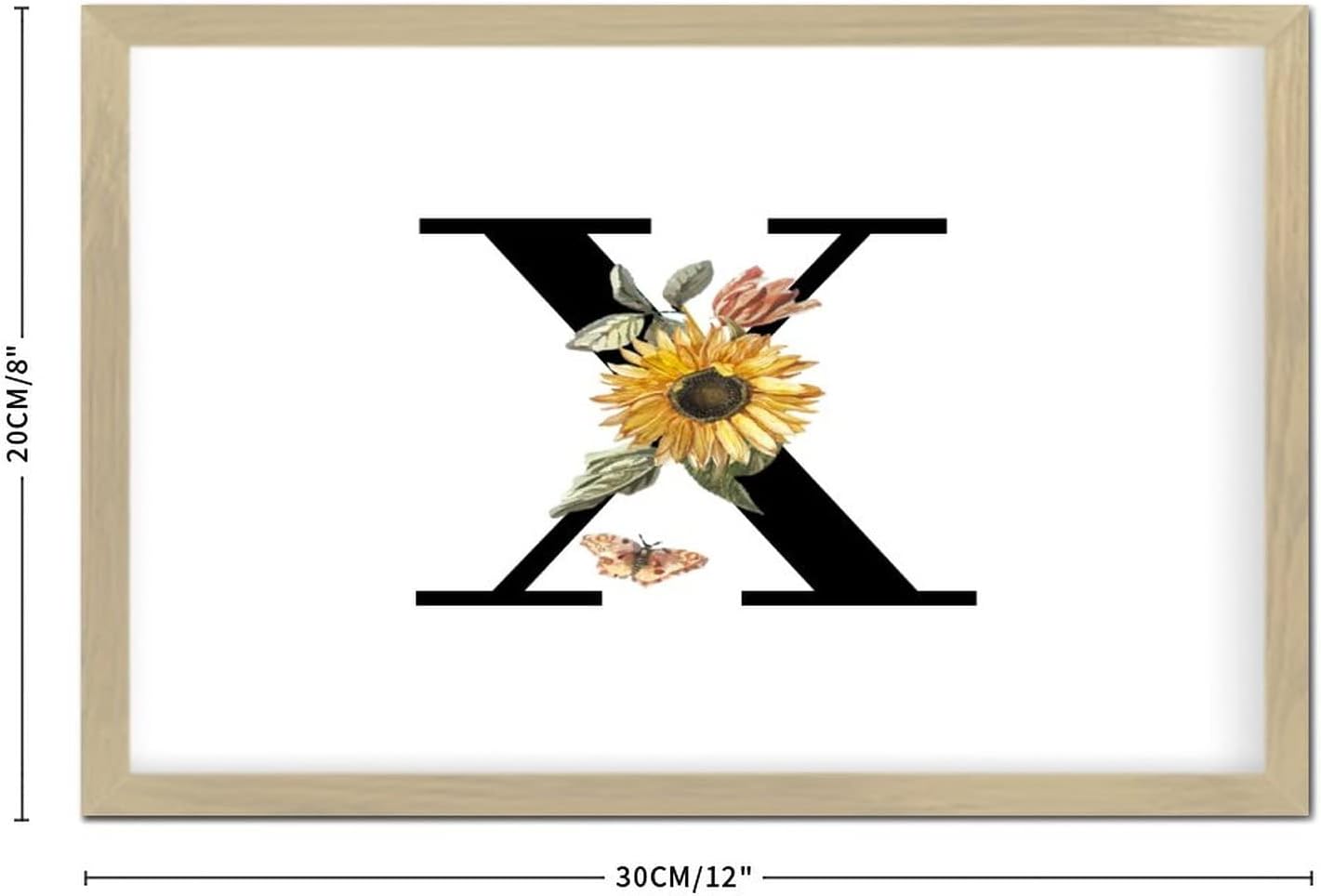 Nintydays Farmhouse Wood Framed Printed Sign X Wall Decor 8x12