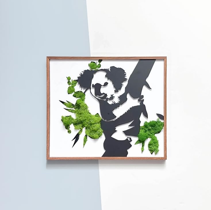 ETICIAN Metal Art Koala Wall Pediment Decor