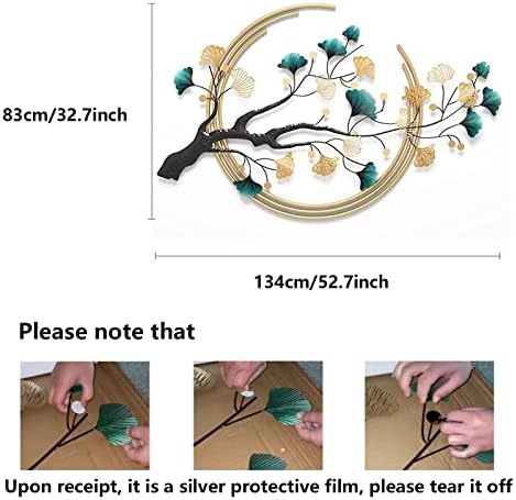 Umbifa Ginkgo Leaf 3D Metal Wall Decor Sculpture