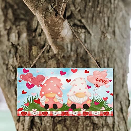Personalized Love Gnomes Pink Hearts Wall Sign
