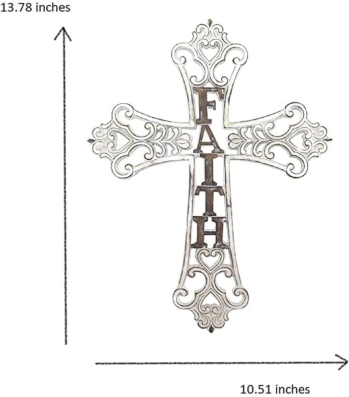 Comfy Hour Faith and Hope Cross Wall Decor 14 Resin