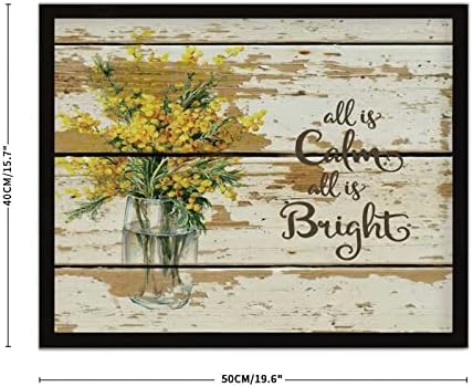 Funny Framed Wooden Wall Plaque All is Calm All is Bright