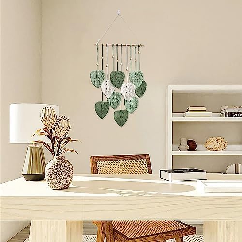 Macrame Leaf Wall Hanging Boho Wall Decor for Home