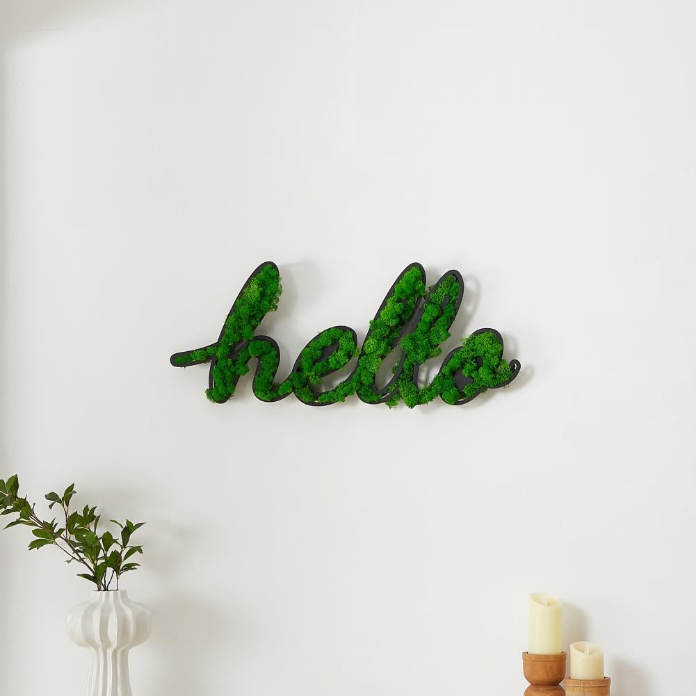 ETICIAN Moss Letter Signs Wall Art Decor