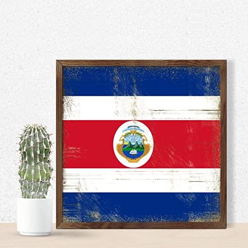 Nintydays Wooden Wall Table Sign Costa Rica Decor 7x7in