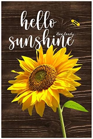 Hello Sunshine Sunflower Wall Art Decor Sign for Dad