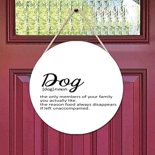 Dog Definition Wooden Door Hanger Home Decor